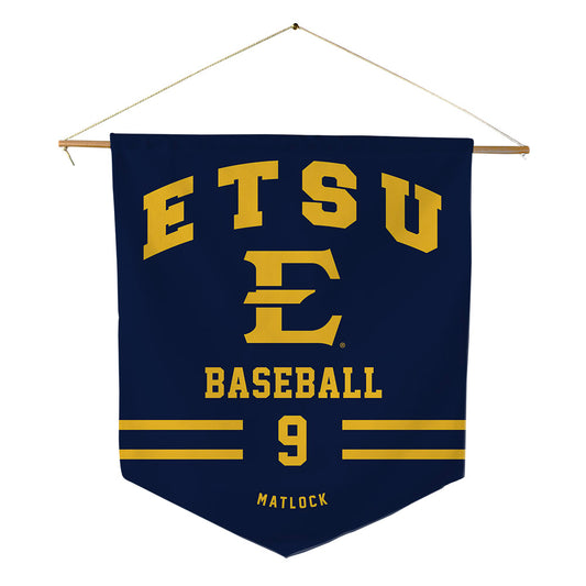 East Tennessee State - NCAA Baseball : Luke Matlock - Pennant - 18" x 21"-0