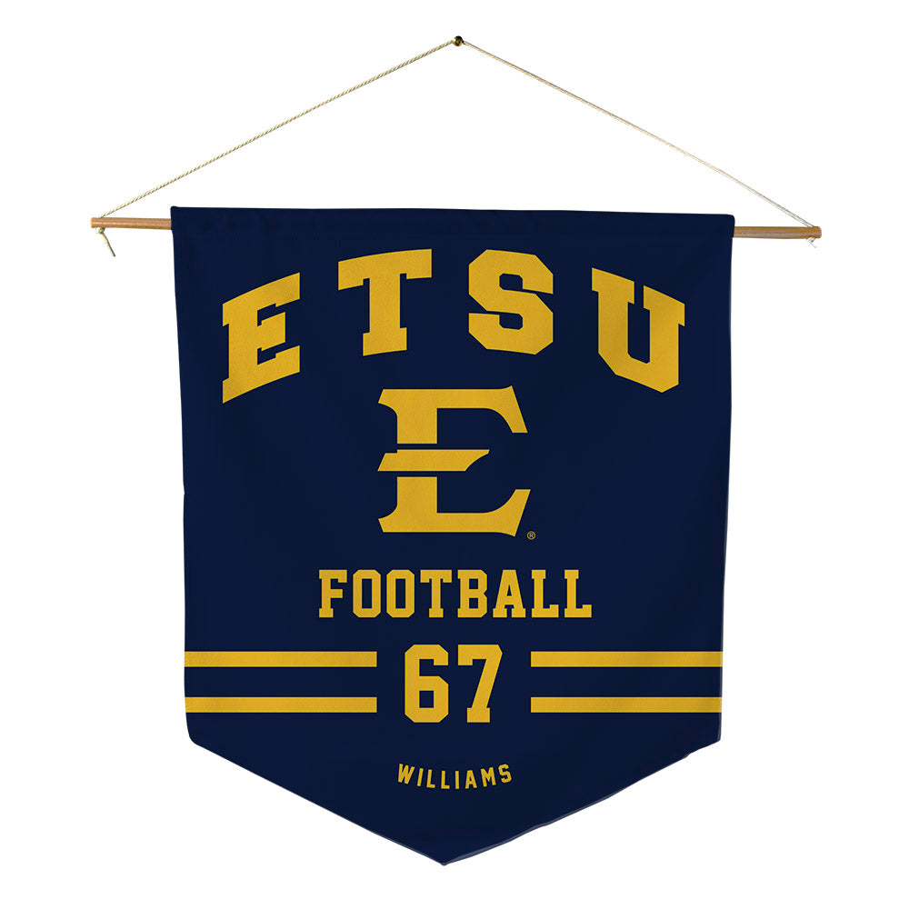 East Tennessee State - NCAA Football : Seth Williams - Pennant - 18" x 21"-0