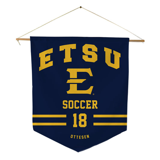 East Tennessee State - NCAA Men's Soccer : Anton Ottesen - Pennant - 18" x 21"-0