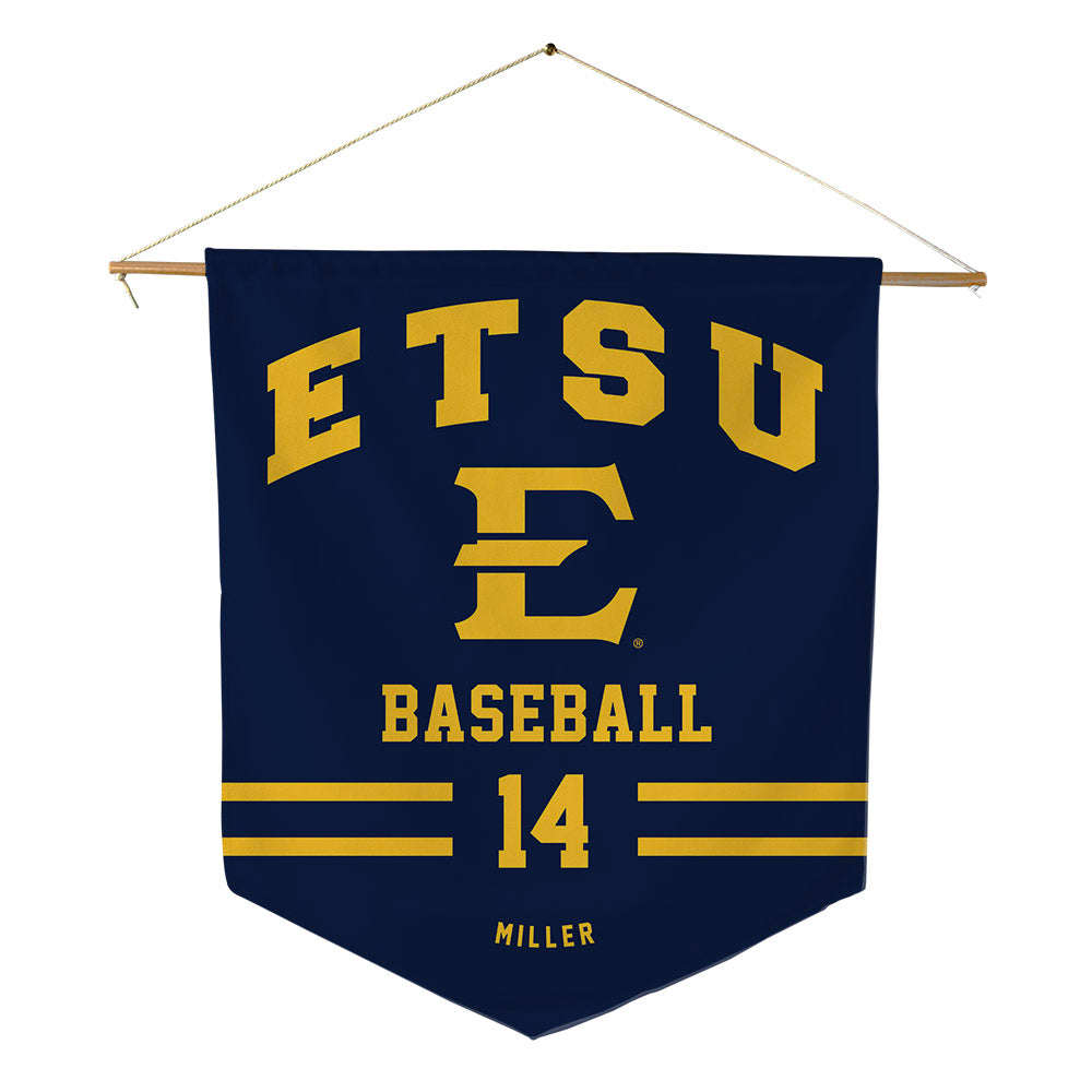 East Tennessee State - NCAA Baseball : Cody Miller - Pennant - 18" x 21"-0
