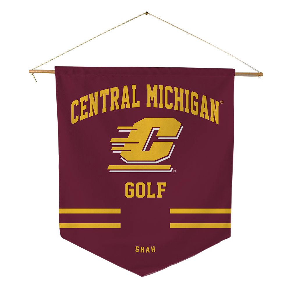 Central Michigan - NCAA Women's Golf : Evanka Shah - Pennant - 18" x 21"-0