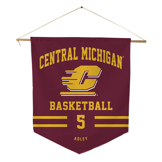 Central Michigan - NCAA Men's Basketball : Tamario Adley - Pennant - 18" x 21"-0