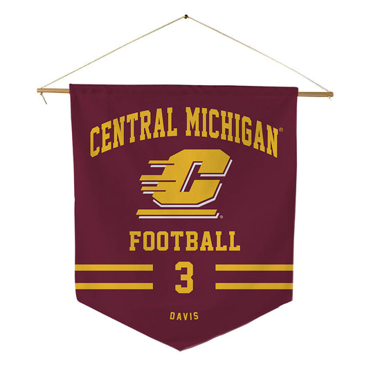 Central Michigan - NCAA Football : Tyson Davis - Pennant - 18" x 21"-0