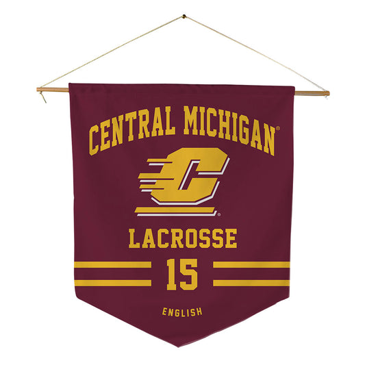 Central Michigan - NCAA Women's Lacrosse : Margaret English - Pennant - 18" x 21"-0