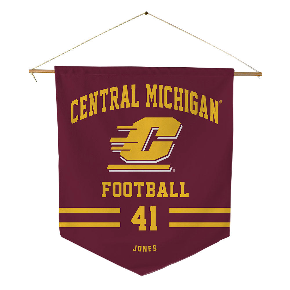 Central Michigan - NCAA Football : Keyton Jones - Pennant - 18" x 21"-0