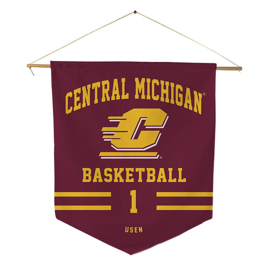 Central Michigan - NCAA Men's Basketball : Nsikan Usen - Pennant - 18" x 21"-0