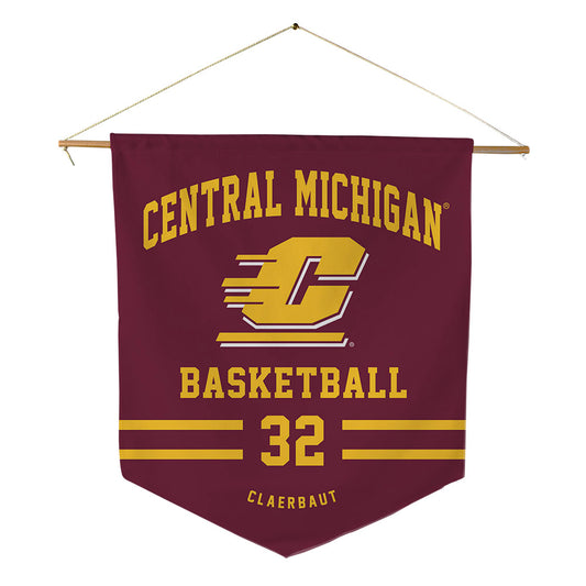 Central Michigan - NCAA Men's Basketball : Nathan Claerbaut - Pennant - 18" x 21"-0