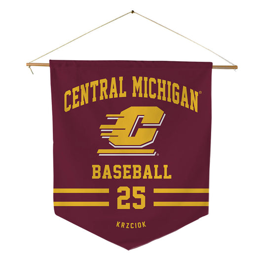 Central Michigan - NCAA Baseball : Brady Krzciok - Pennant - 18" x 21"-0