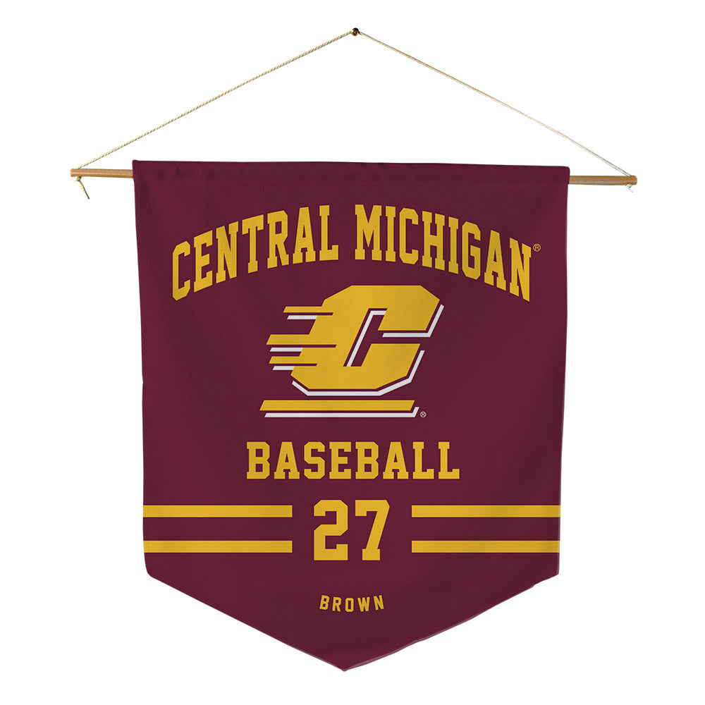 Central Michigan - NCAA Baseball : Jake Brown - Pennant - 18" x 21"-0