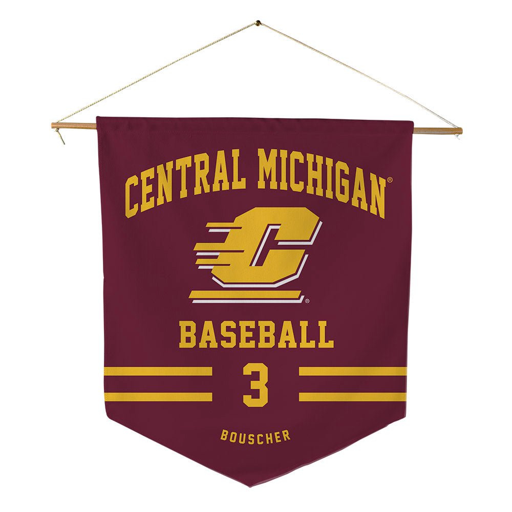 Central Michigan - NCAA Baseball : Dominic Bouscher - Pennant - 18" x 21"-0