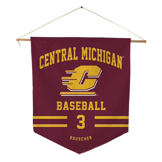 Central Michigan - NCAA Baseball : Dominic Bouscher - Pennant - 18" x 21"-0