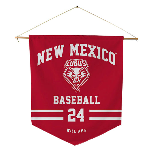 New Mexico - NCAA Baseball : Brodey Williams - Pennant - 18" x 21"-0