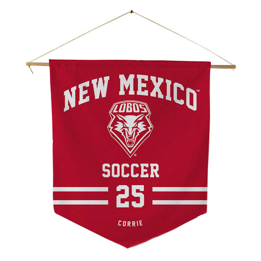 New Mexico - NCAA Women's Soccer : Samantha Corrie - Pennant - 18" x 21"-0