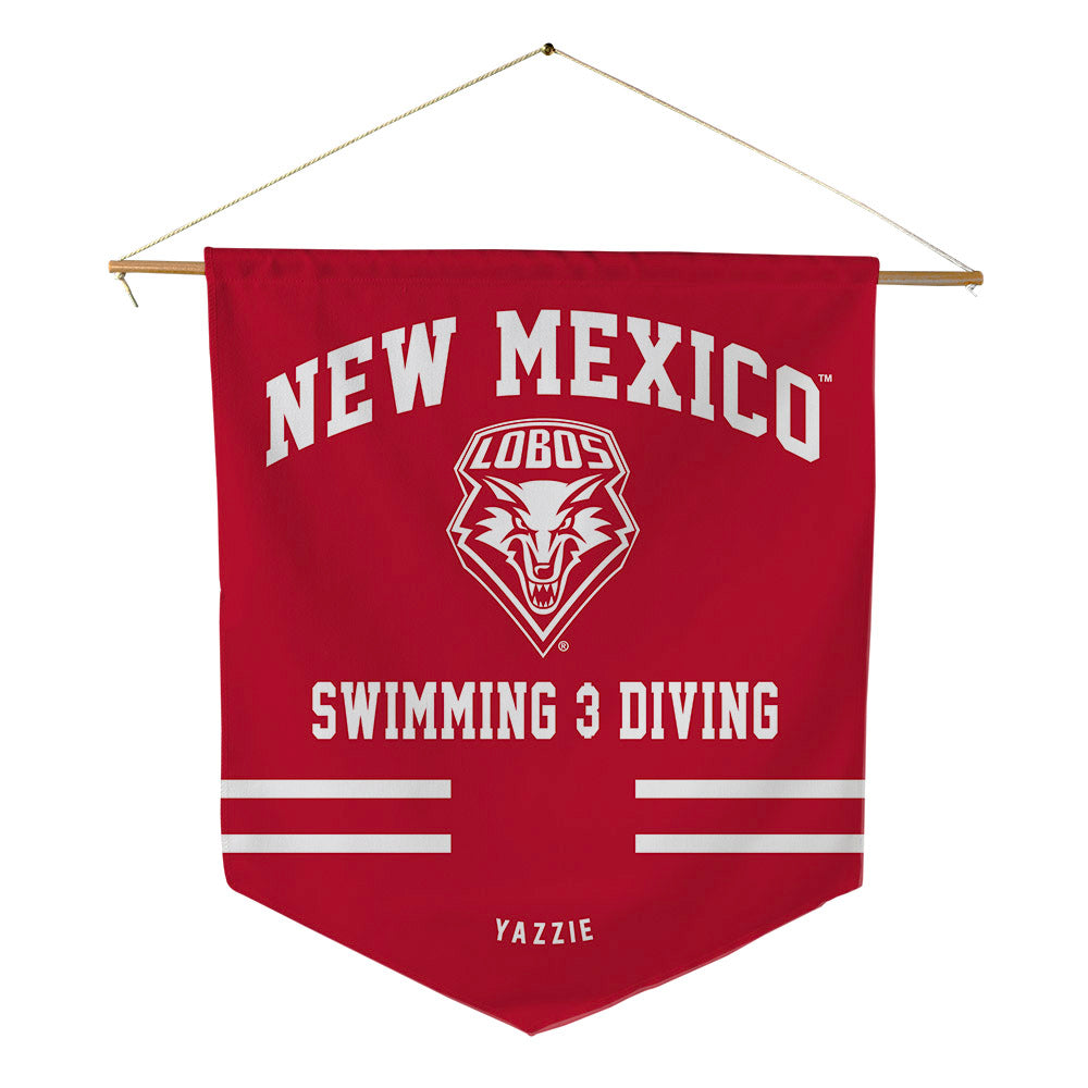 New Mexico - NCAA Women's Swimming & Diving : Kaylah Yazzie - Pennant - 18" x 21"-0