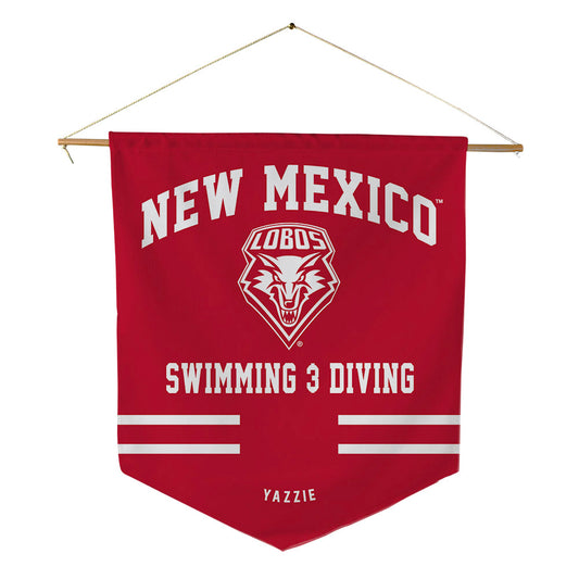 New Mexico - NCAA Women's Swimming & Diving : Kaylah Yazzie - Pennant - 18" x 21"-0