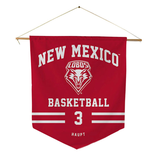 New Mexico - NCAA Men's Basketball : Luke Haupt - Pennant - 18" x 21"-0