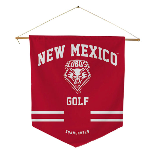 New Mexico - NCAA Men's Golf : Clark Sonnenberg - Pennant - 18" x 21"-0