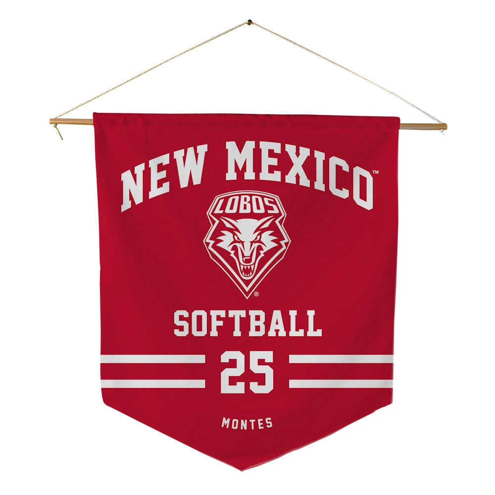 New Mexico - NCAA Softball : Mia Montes - Pennant - 18" x 21"-0