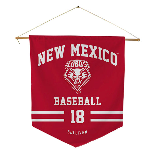 New Mexico - NCAA Baseball : Patrick Sullivan - Pennant - 18" x 21"-0