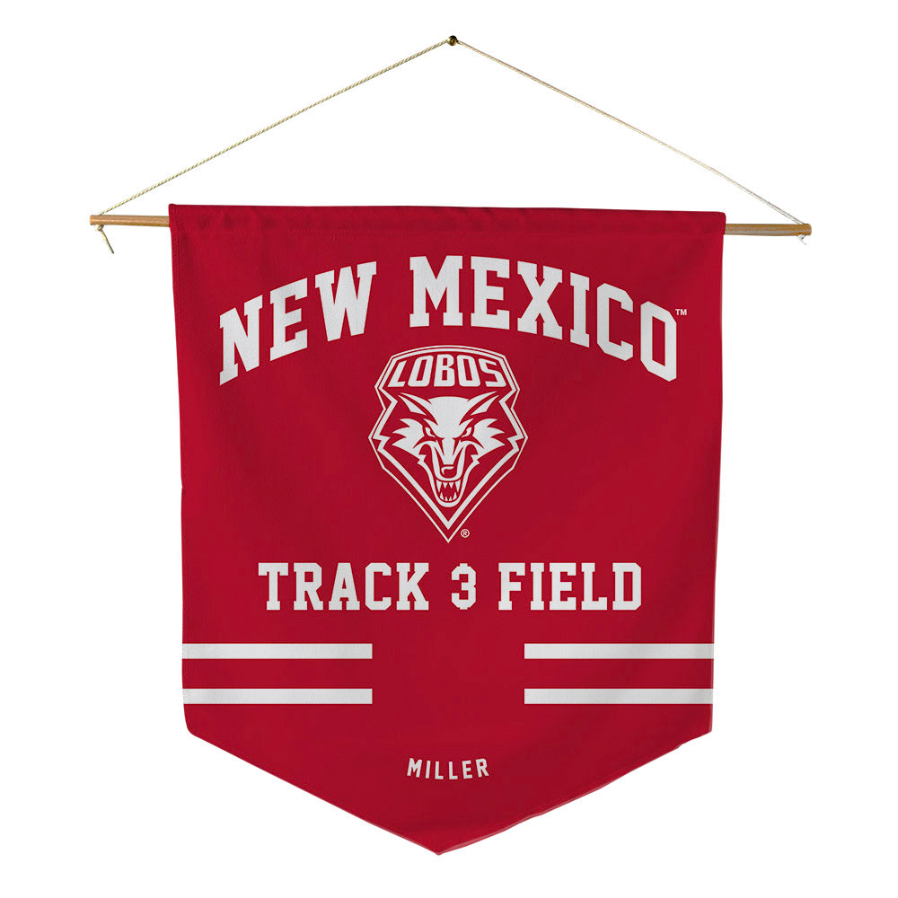 New Mexico - NCAA Men's Track & Field : Cameron Miller - Pennant - 18" x 21"-0