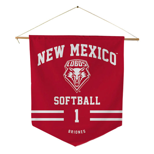 New Mexico - NCAA Softball : Gabrielle Briones - Pennant - 18" x 21"-0