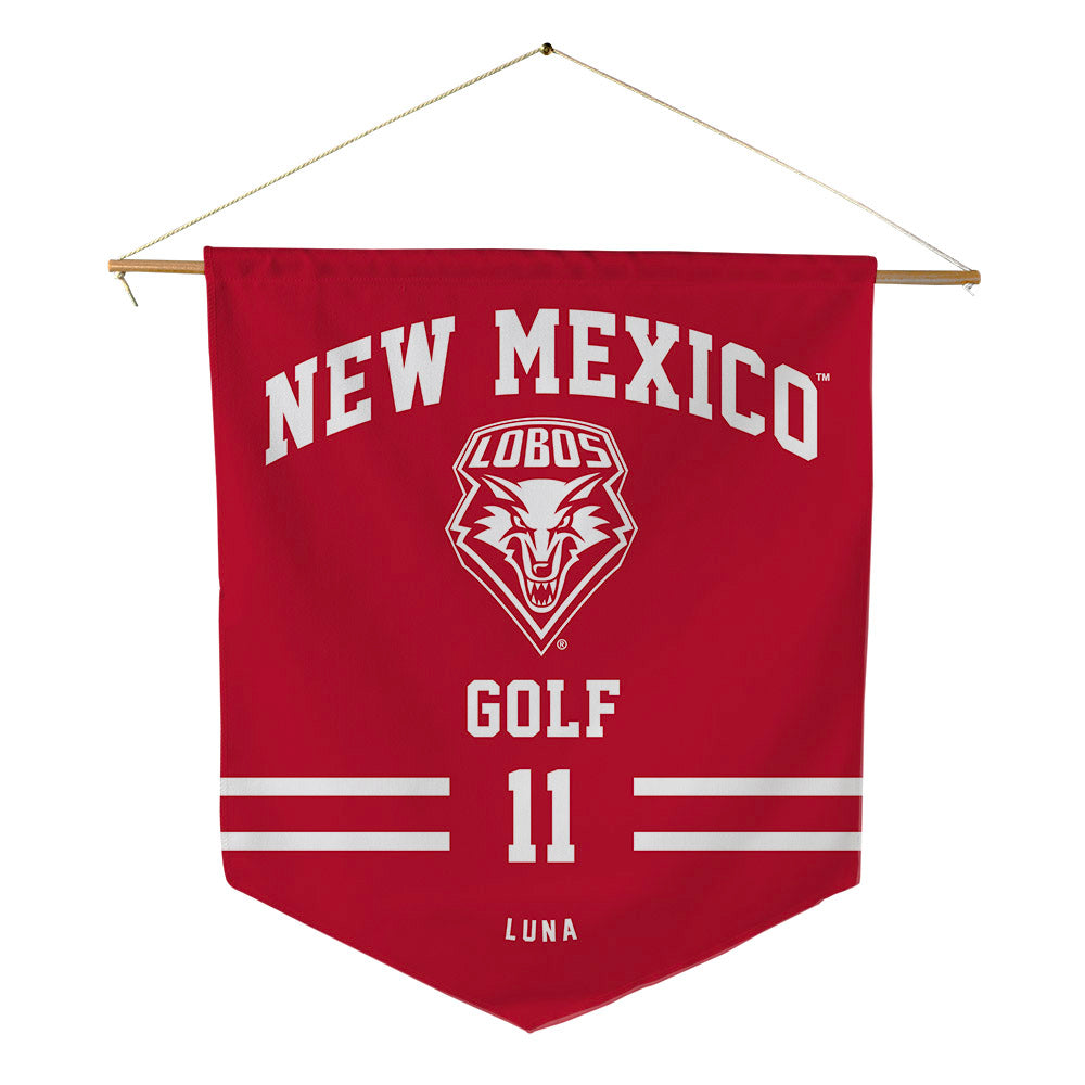 New Mexico - NCAA Men's Golf : Valentin Luna - Pennant - 18" x 21"-0