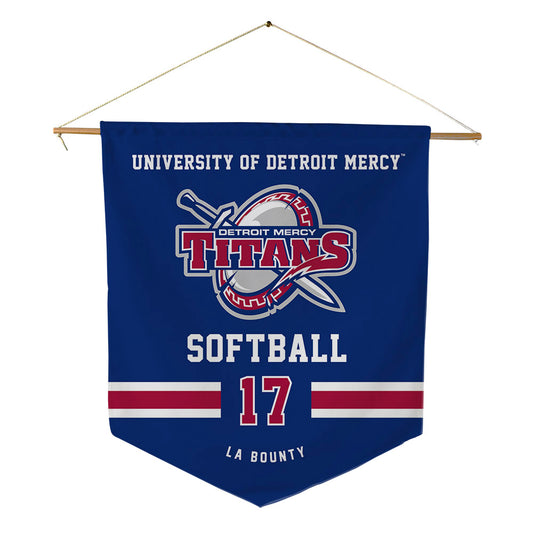 Detroit Mercy - NCAA Softball : Mikayla La Bounty - Pennant - 18" x 21"-0