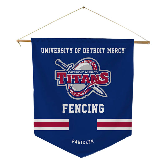 Detroit Mercy - NCAA Women's Fencing : Riya Panicker - Pennant - 18" x 21"-0