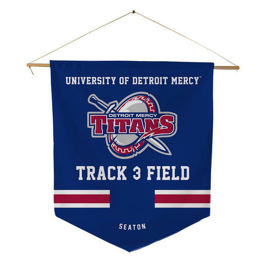 Detroit Mercy - NCAA Women's Track & Field : Mia Seaton - Pennant - 18" x 21"-0