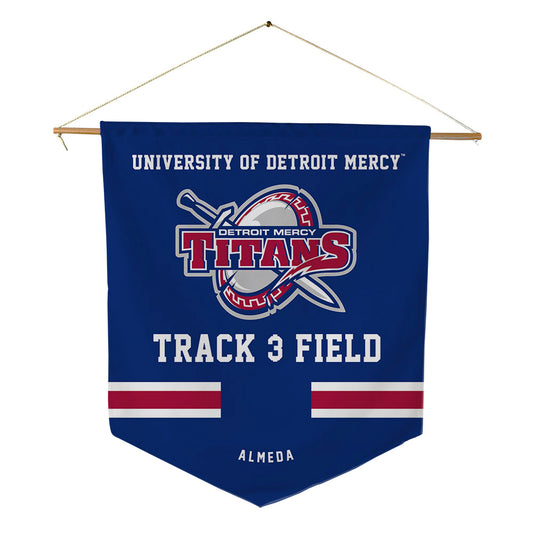 Detroit Mercy - NCAA Men's Track & Field : John Almeda - Pennant - 18" x 21"-0
