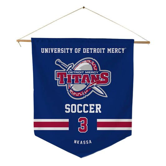 Detroit Mercy - NCAA Men's Soccer : Tom Nkassa - Pennant - 18" x 21"-0