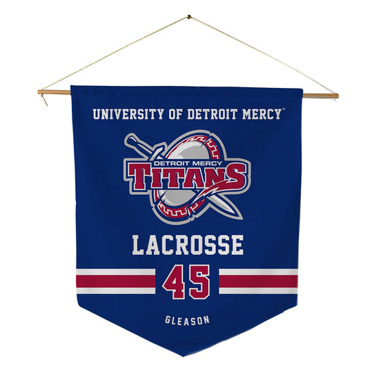 Detroit Mercy - NCAA Men's Lacrosse : Zach Gleason - Pennant - 18" x 21"-0