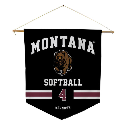 Montana - NCAA Softball : Nyeala Herndon - Pennant - 18" x 21"-0
