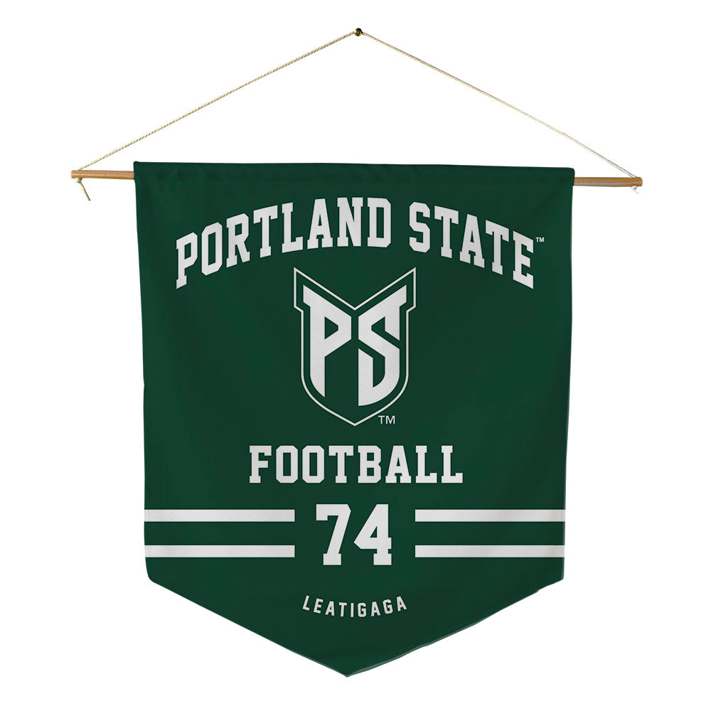 Portland State - NCAA Football : Pule Leatigaga - Pennant - 18" x 21"-0