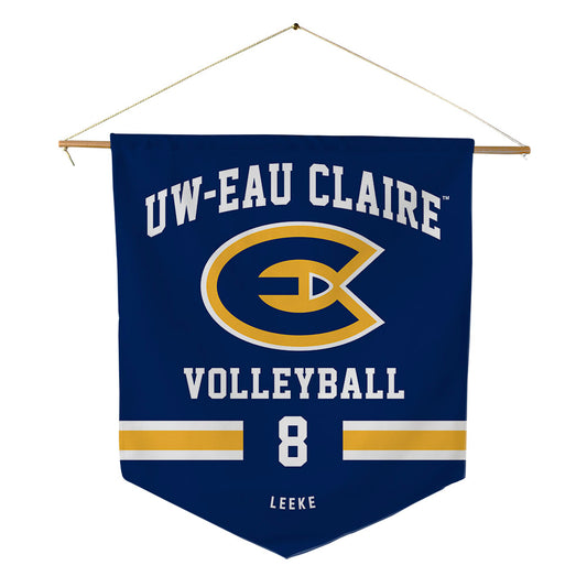 UW Eau Claire - NCAA Women's Volleyball : Bailey Leeke - Pennant - 18" x 21"-0