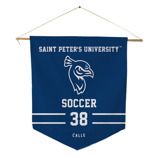 Saint Peter's - NCAA Men's Soccer : Jorge Calle - Pennant - 18" x 21"-0