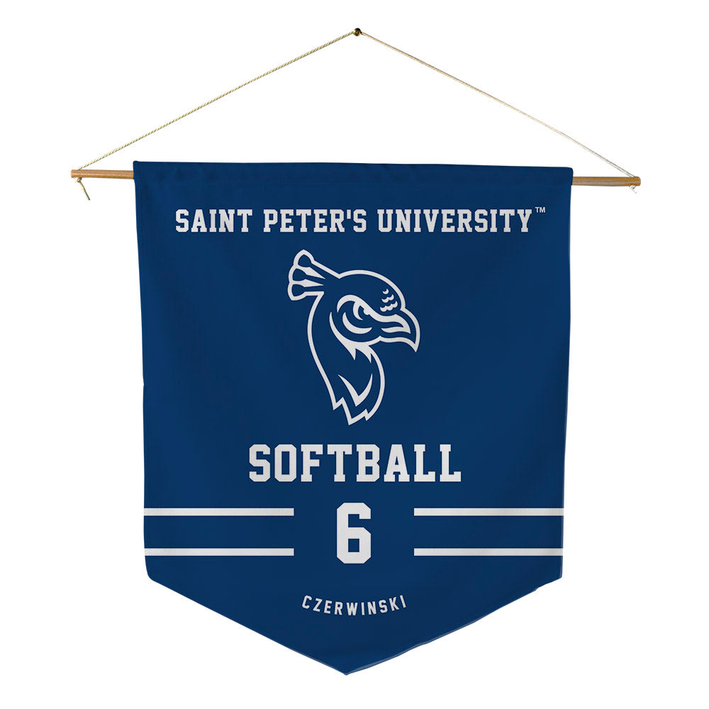 Saint Peter's - NCAA Softball : Lauren Czerwinski - Pennant - 18" x 21"-0