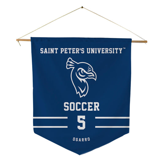 Saint Peter's - NCAA Men's Soccer : Micah OGarro - Pennant - 18" x 21"-0