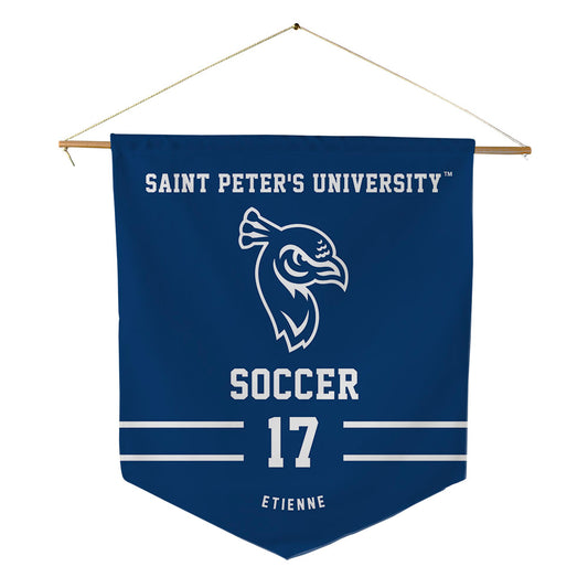 Saint Peter's - NCAA Men's Soccer : Omre Etienne - Pennant - 18" x 21"-0
