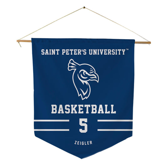 Saint Peter's - NCAA Men's Basketball : Armoni Zeigler - Pennant - 18" x 21"-0