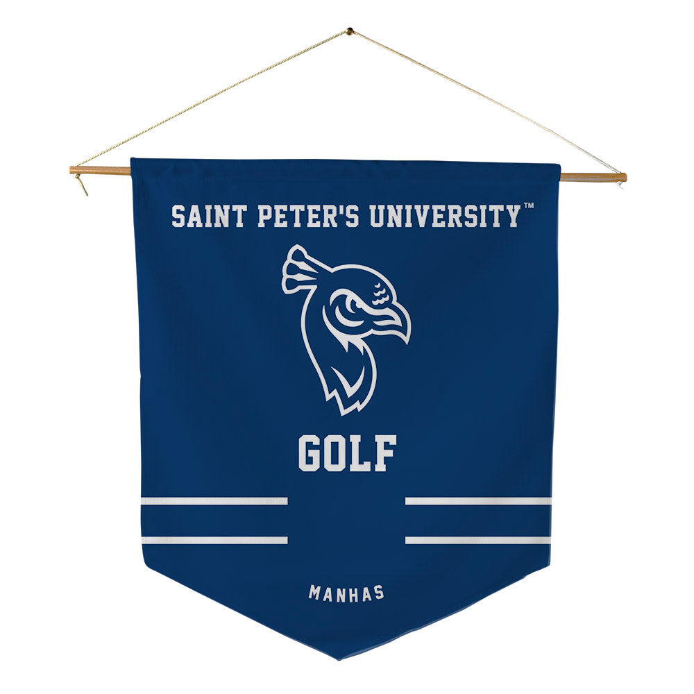 Saint Peter's - NCAA Men's Golf : Shiv Manhas - Pennant - 18" x 21"-0