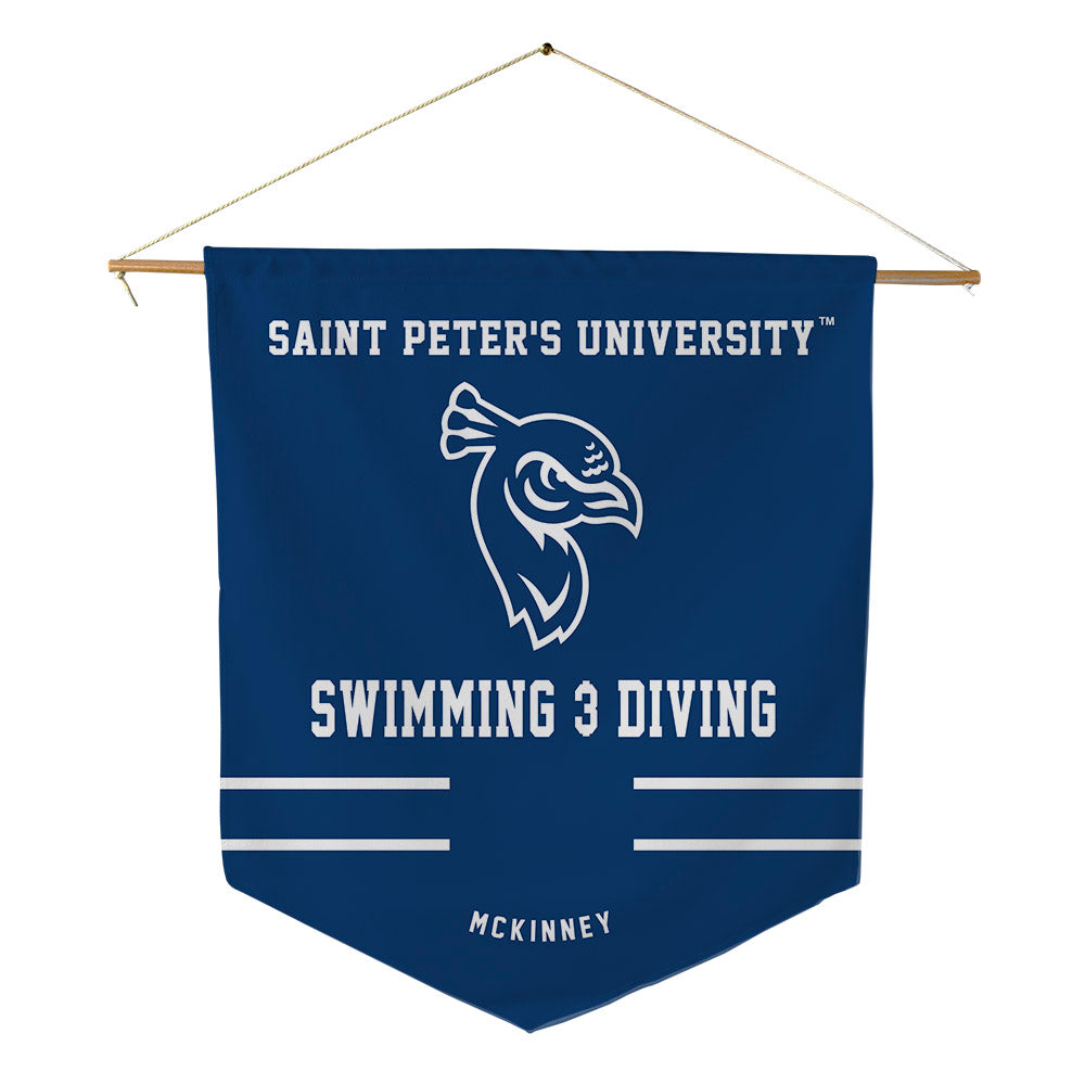 Saint Peter's - NCAA Women's Swimming & Diving : Madison McKinney - Pennant - 18" x 21"-0