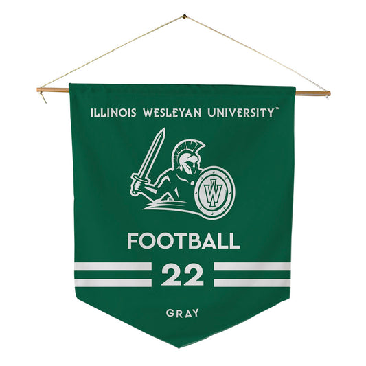 Illinois Wesleyan - NCAA Football : Malik Gray - Pennant - 18" x 21"-0
