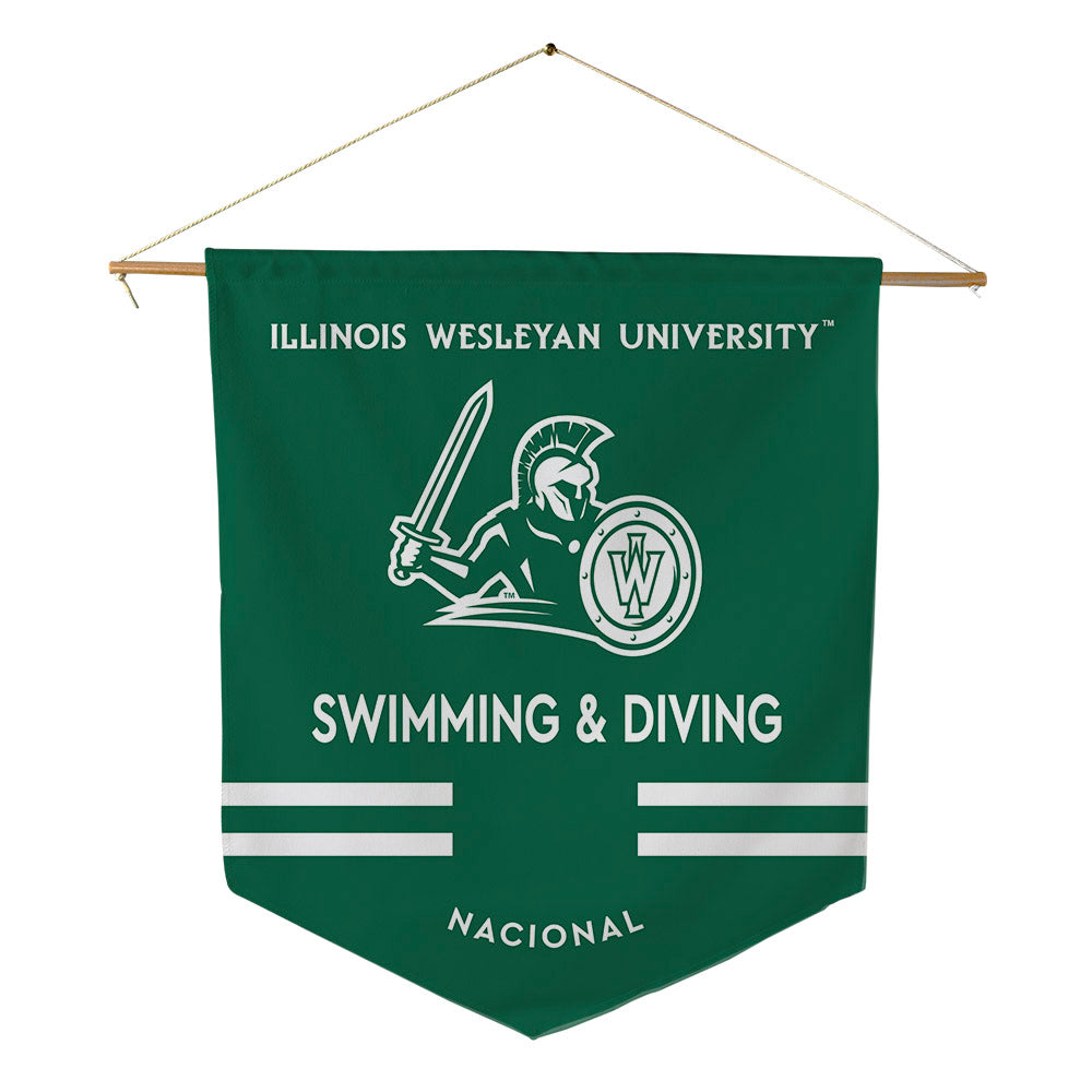 Illinois Wesleyan - NCAA Men's Swimming & Diving : Jacob Nacional - Pennant - 18" x 21"-0