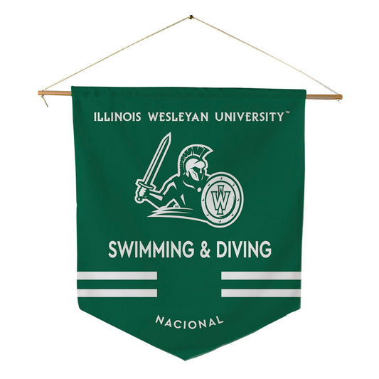 Illinois Wesleyan - NCAA Men's Swimming & Diving : Jacob Nacional - Pennant - 18" x 21"-0