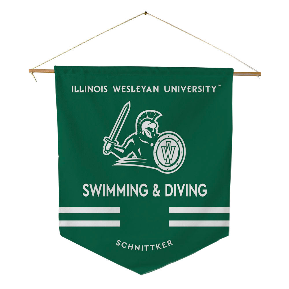 Illinois Wesleyan - NCAA Women's Swimming & Diving : Abigail Schnittker - Pennant - 18" x 21"-0
