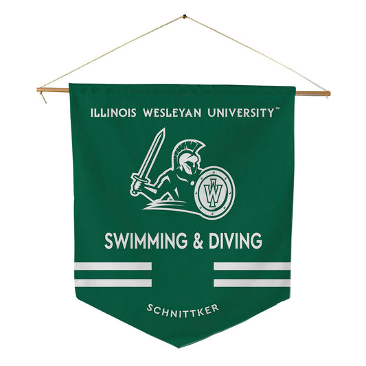 Illinois Wesleyan - NCAA Women's Swimming & Diving : Abigail Schnittker - Pennant - 18" x 21"-0