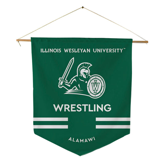 Illinois Wesleyan - NCAA Wrestling : Ameer Alamawi - Pennant - 18" x 21"-0
