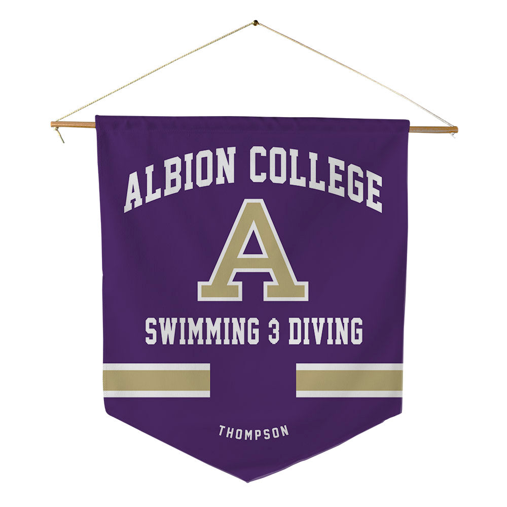 Albion - NCAA Men's Swimming & Diving : Cameron Thompson - Pennant - 18" x 21"-0