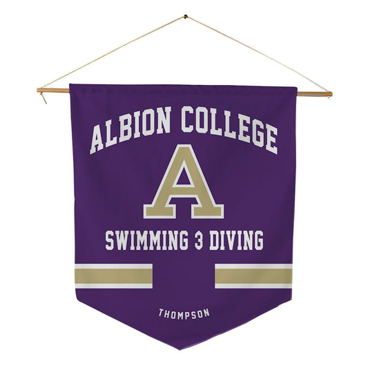 Albion - NCAA Men's Swimming & Diving : Cameron Thompson - Pennant - 18" x 21"-0